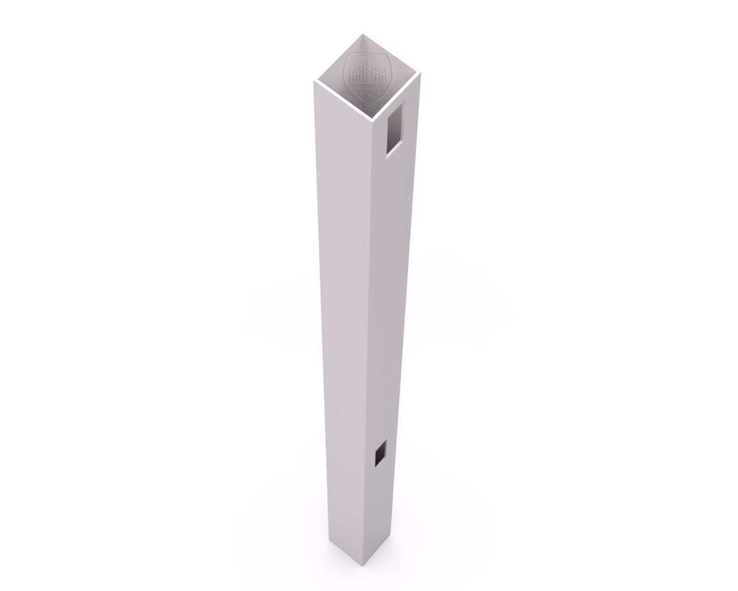 White Vinyl End Gate Fence Post